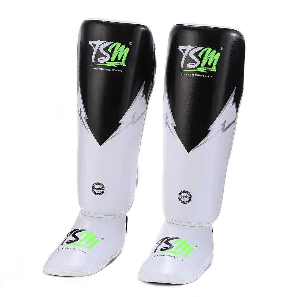 TSM Boxing Leg Guard Muay Thai Shin Guard and Foot Back Sanda Combat Training for Adults and Children Competition Protection