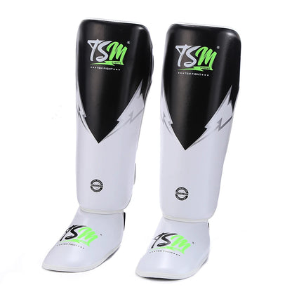 TSM Boxing Leg Guard Muay Thai Shin Guard and Foot Back Sanda Combat Training for Adults and Children Competition Protection